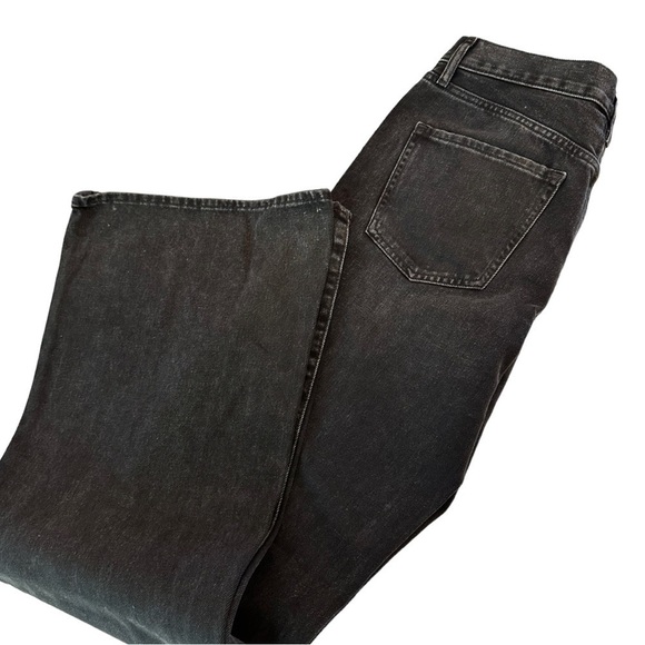 Express 70s Mid Rise Black Denim Flares LONG - Picture 3 of 4